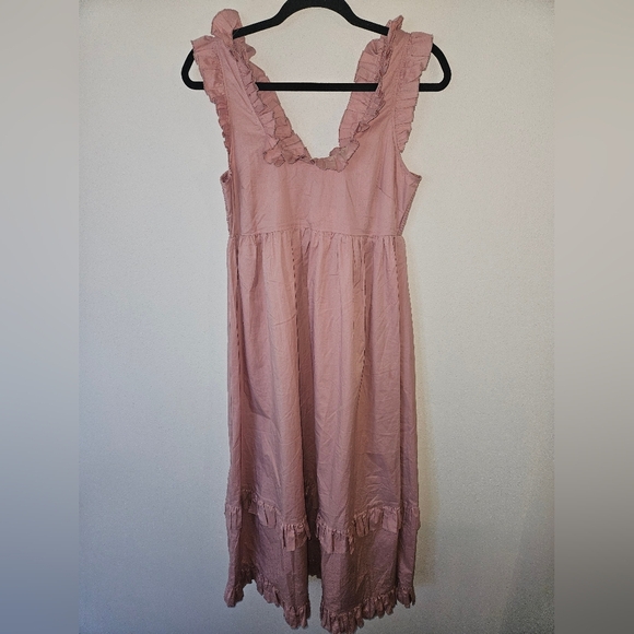 Hatch Dresses & Skirts - Hatch Maternity Ruffle Trim Maxi Length Dress O/s